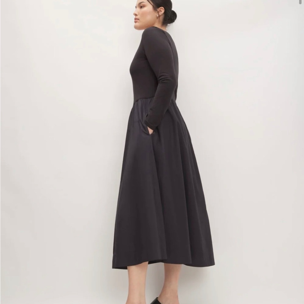 Everlane Black Long-Sleeve Midi Dress